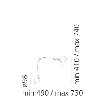 Artemide - Tolomeo Micro Parete Bianco Lucido - Corpo Lampada